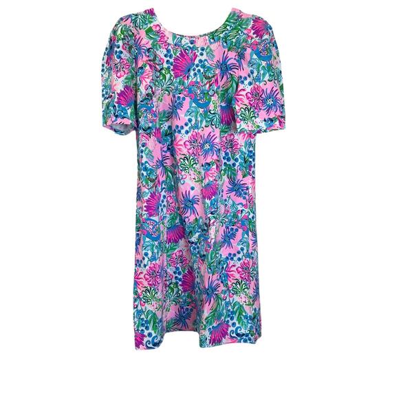 Lilly Pulitzer Harriet Elbow Sleeve Dress Mandevilla Baby Paradise Petals Medium - Picture 1 of 7